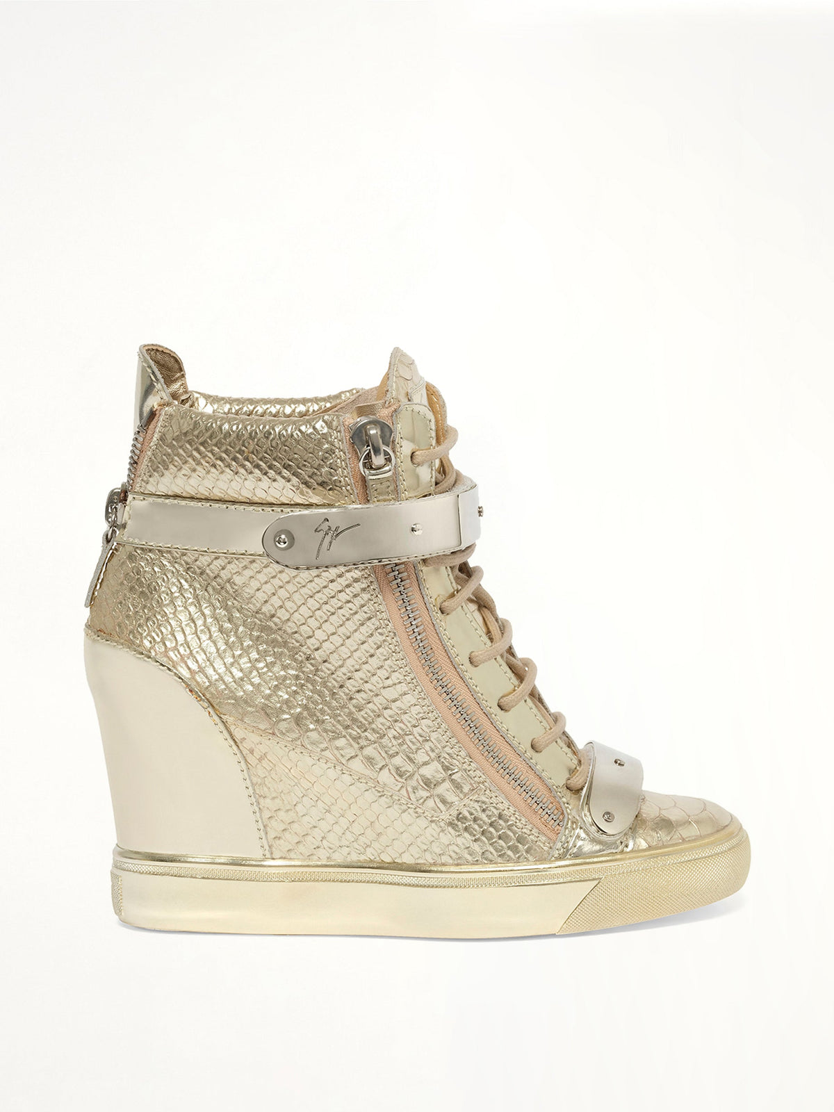 Image of Sneakers. Product name - Golia Platino Sneaker in Black colour by brand - GIUSEPPE ZANOTTI