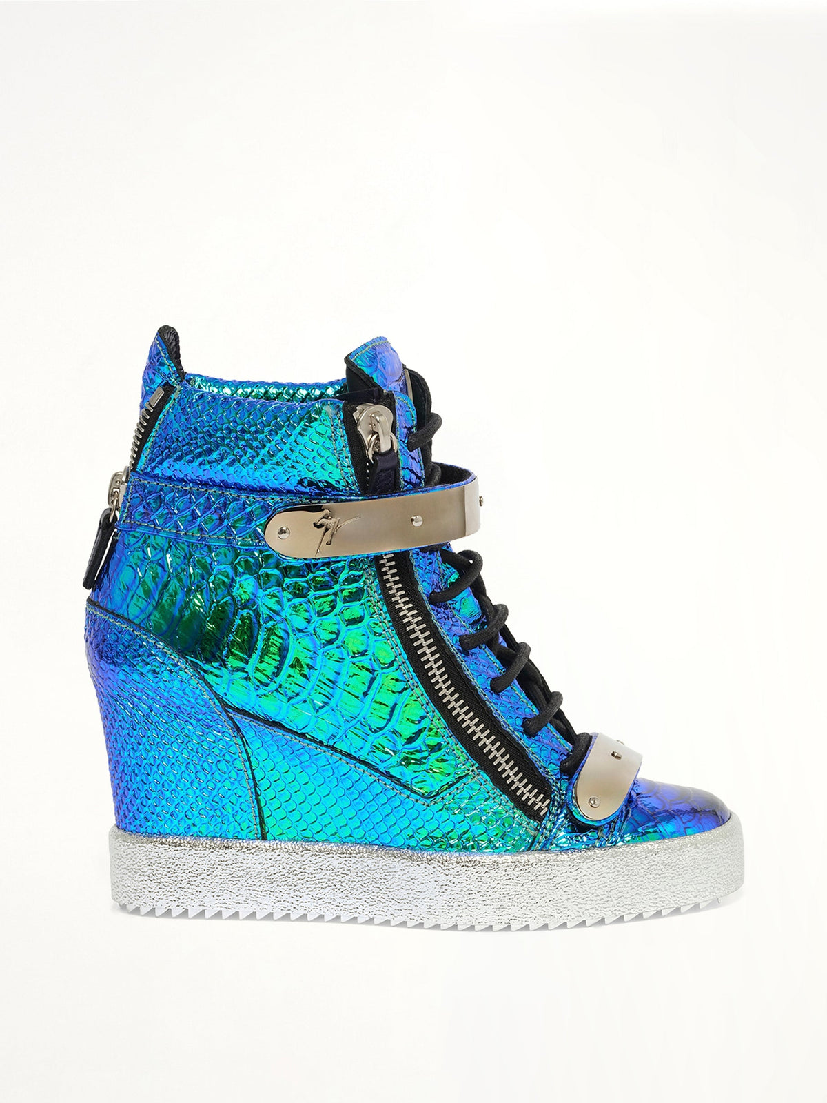 Image of Sneakers. Product name - Gollum Cangiante Sneaker in Black colour by brand - GIUSEPPE ZANOTTI