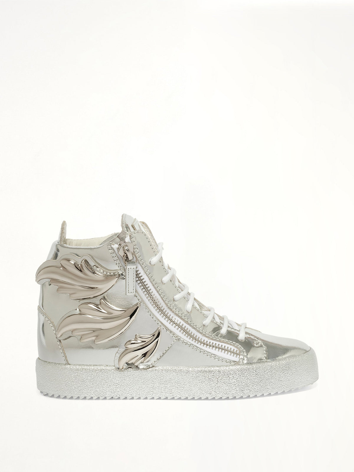 Image of Sneakers. Product name - Shooting Argento Sneaker in Black colour by brand - GIUSEPPE ZANOTTI