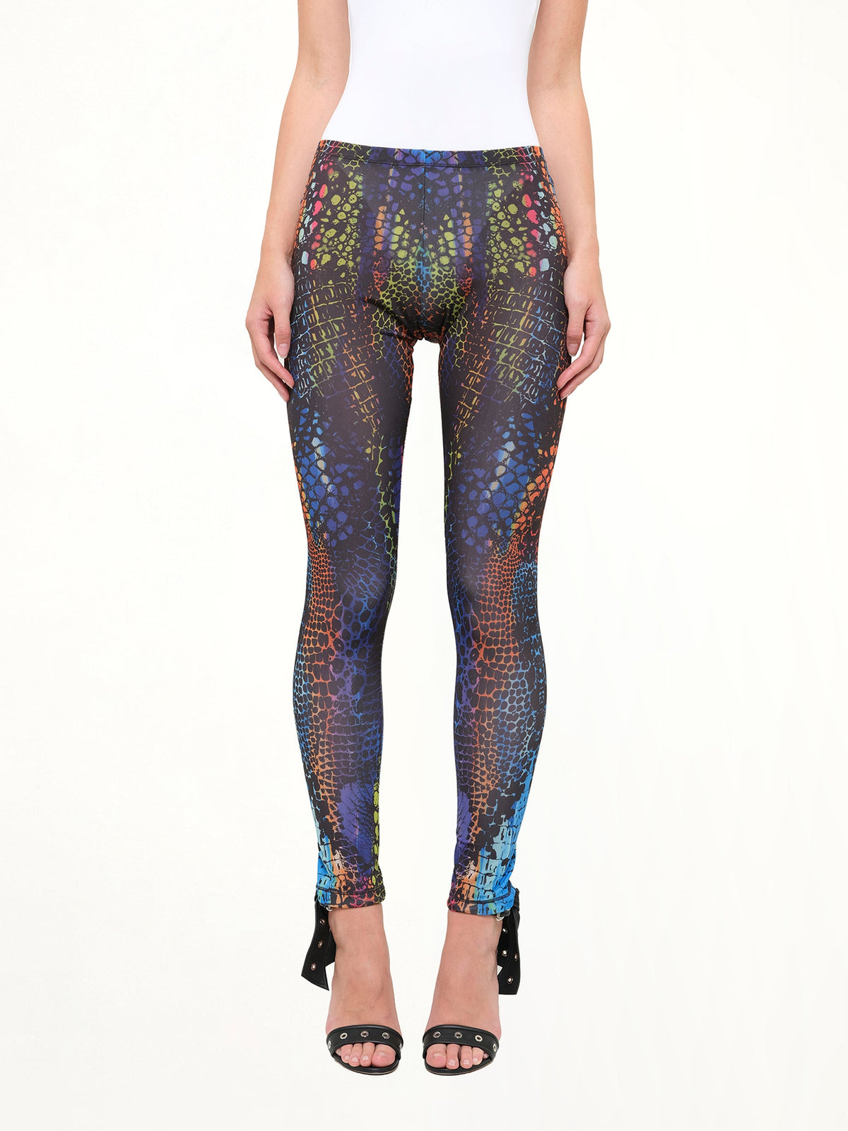 Image of a model wearing Pants. Product name - MCQ Pants in Multicolour colour by brand - ALEXANDER MCQUEEN