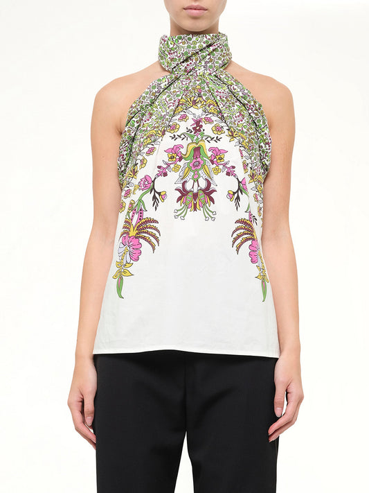 Image of Shirts. Product name - Podium L15 Twisted Top in White colour by brand - GIVENCHY