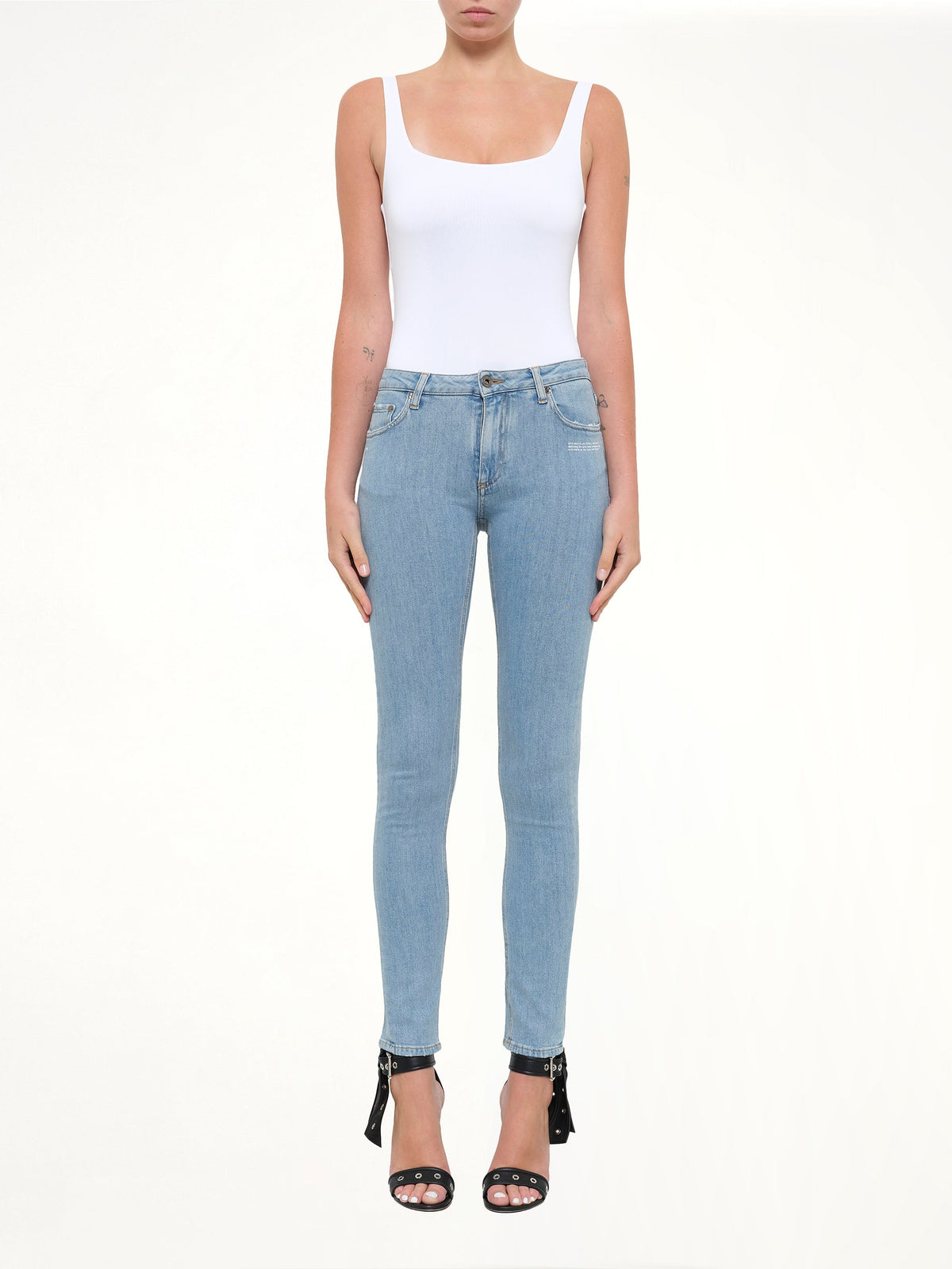 OFF-WHITE Skinny 5 Pocket Jeans (Blue)