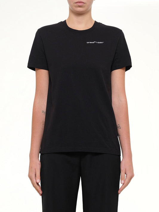 Image of T-Shirts. Product name - Quotes T-Shirt in Black colour by brand - OFF-WHITE