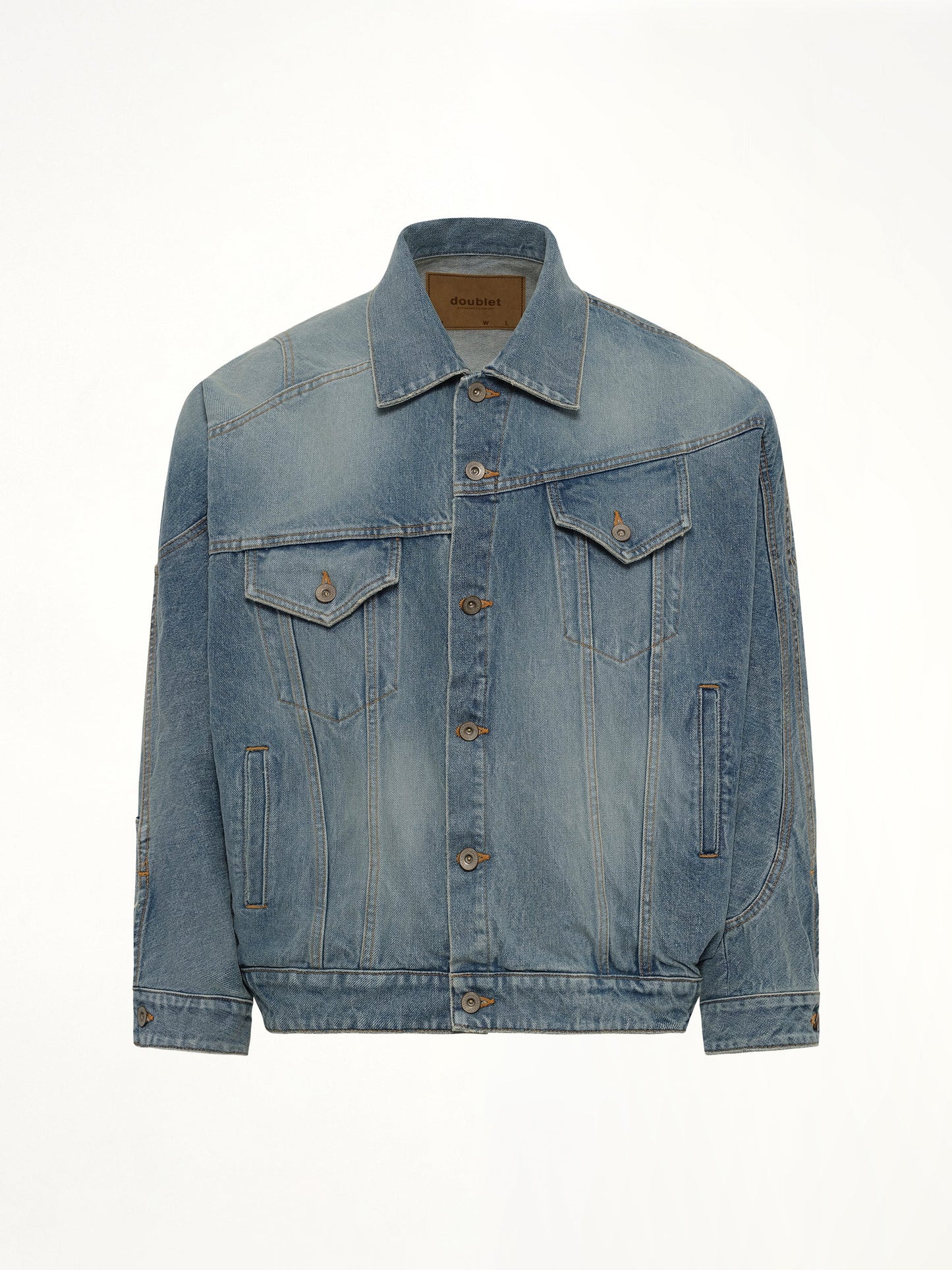 DOUBLET Distorted Cutting Denim Jacket (Indigo)