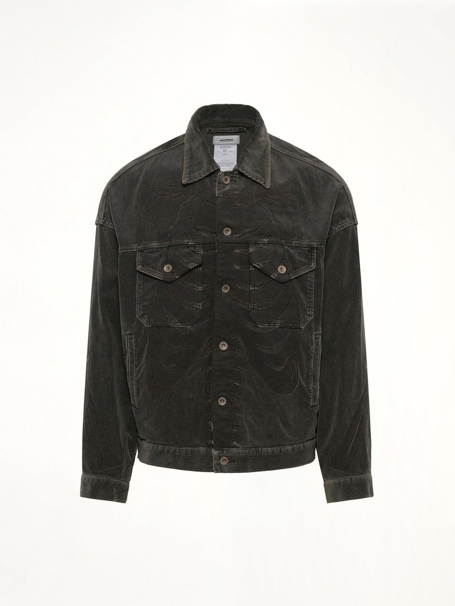DOUBLET Bone Applique Corduroy Jacket (Grey)