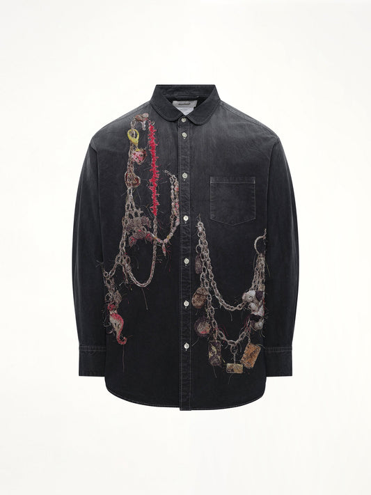DOUBLET Embroidered Chain Shirt (Grey)
