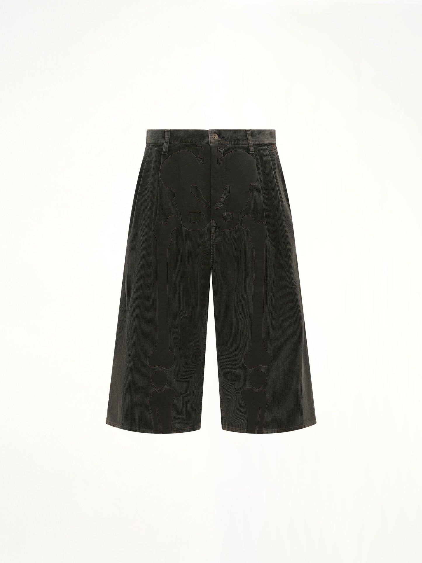 DOUBLET Bone Applique Corduroy Croppedpants (Grey)