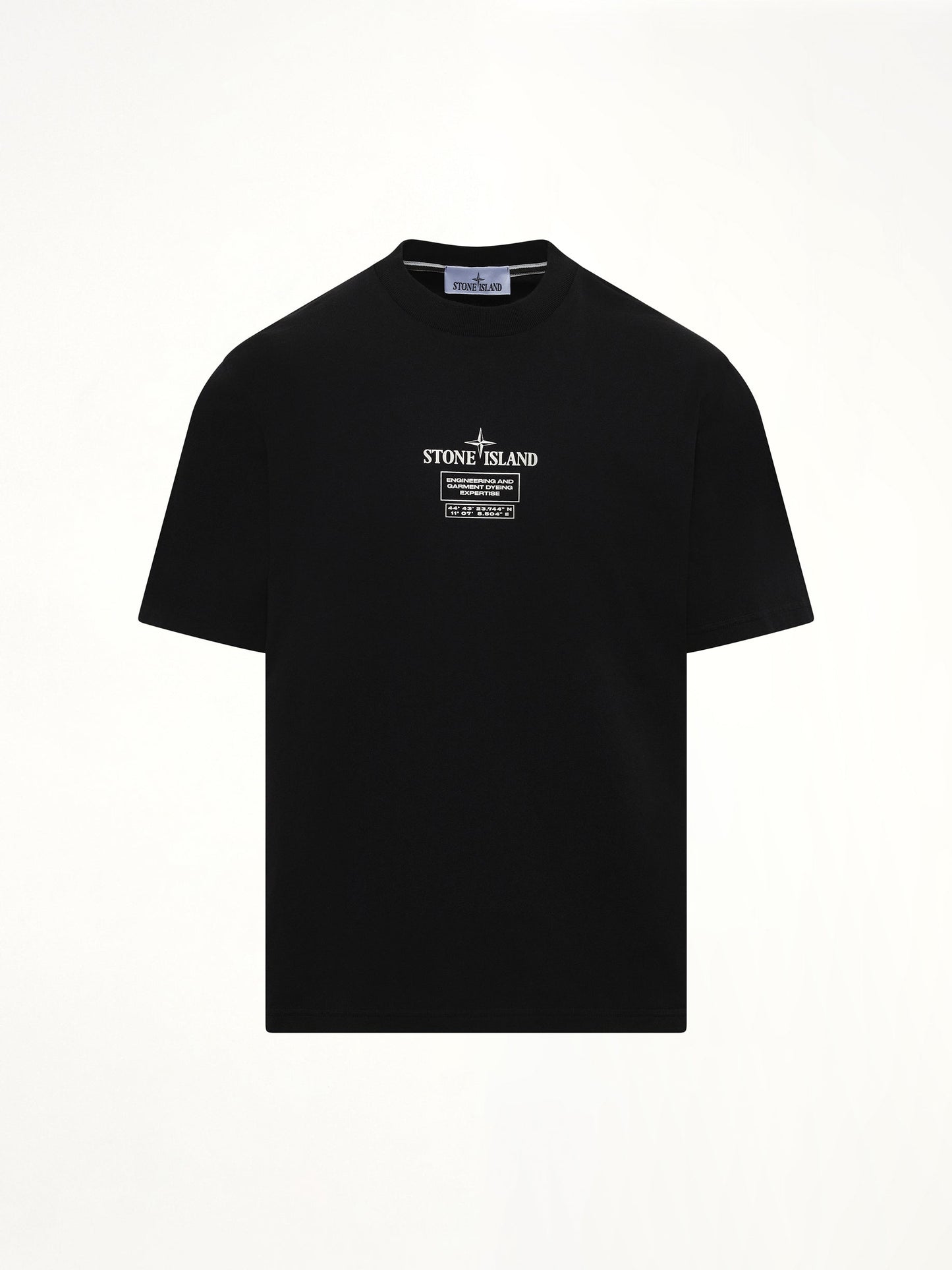 STONE ISLAND 210003 02 Industrial Logos S/S T-Shirt (Black)