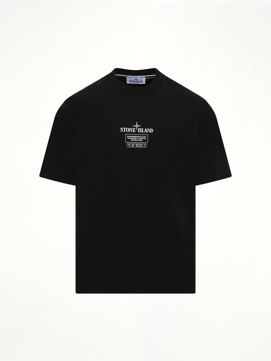 STONE ISLAND 210003 02 Industrial Logos S/S T-Shirt (Black)