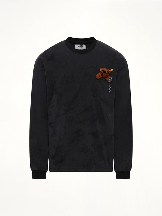 DOUBLET Long Sleeve T-Shirt With Villain Bear (Black)