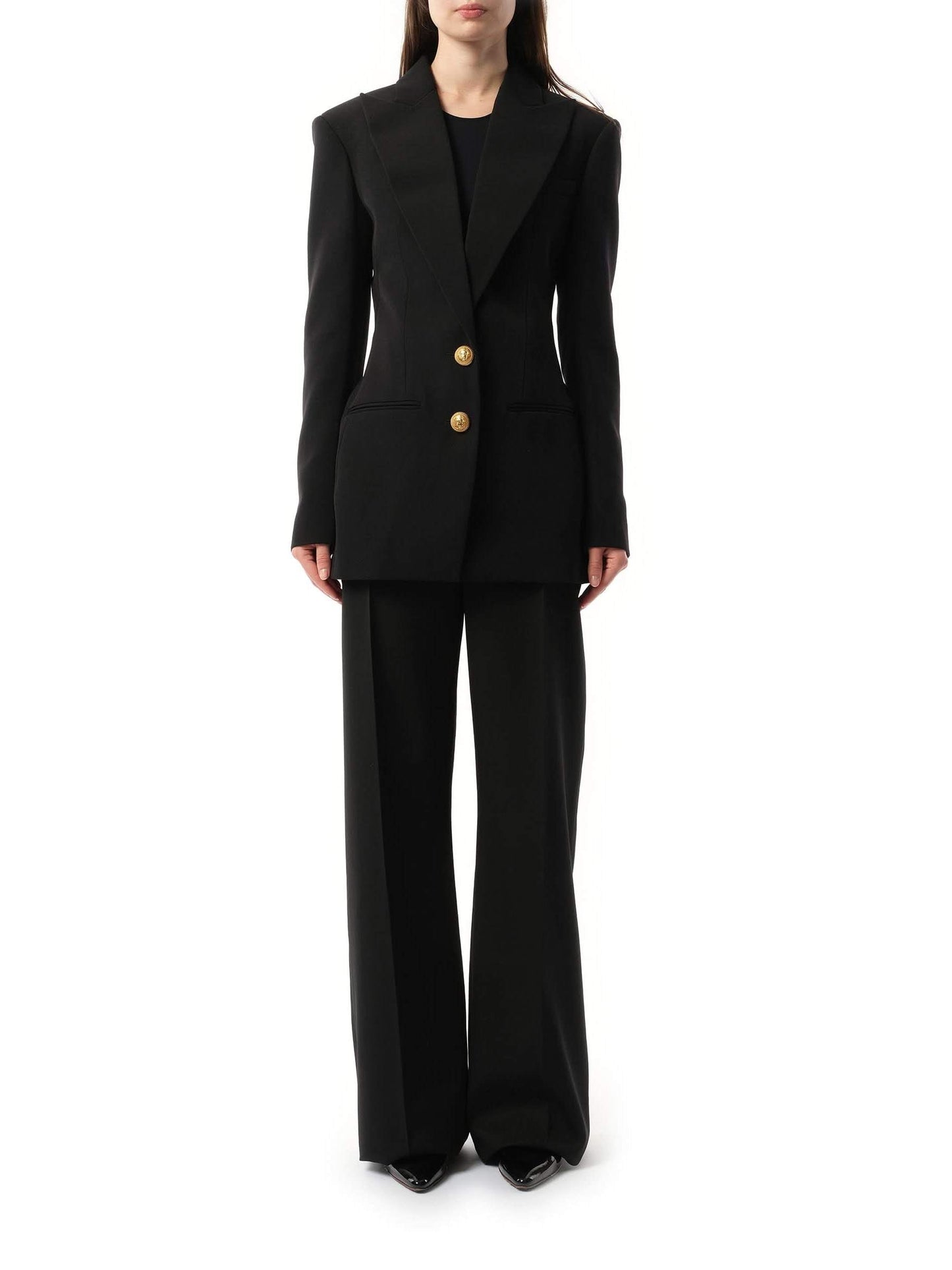 BALMAIN 2 BTN GDP Fitted Jacket (Black)