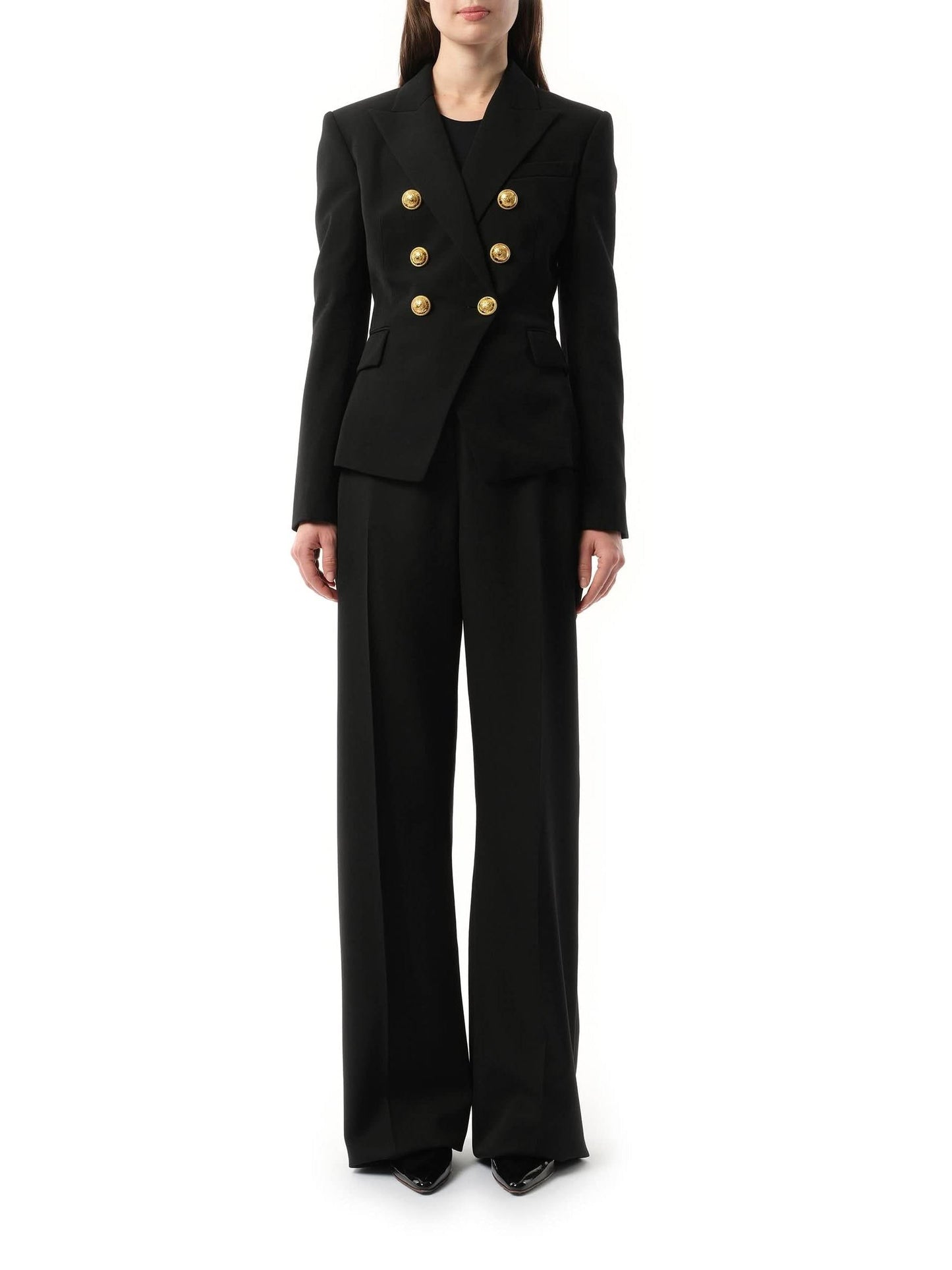 BALMAIN 6 BTN Grain De Poudre Jacket (Black)