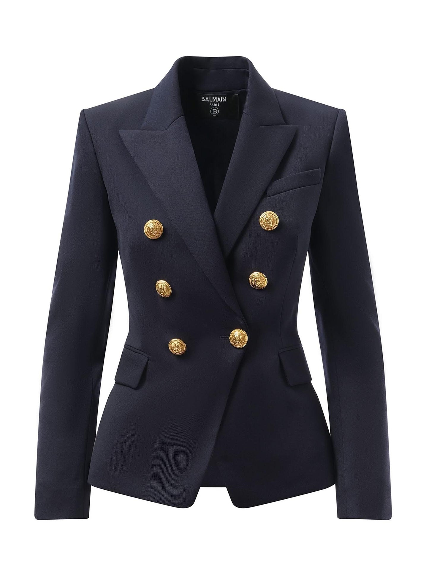BALMAIN 6 BTN Wool Jacket (Navy)