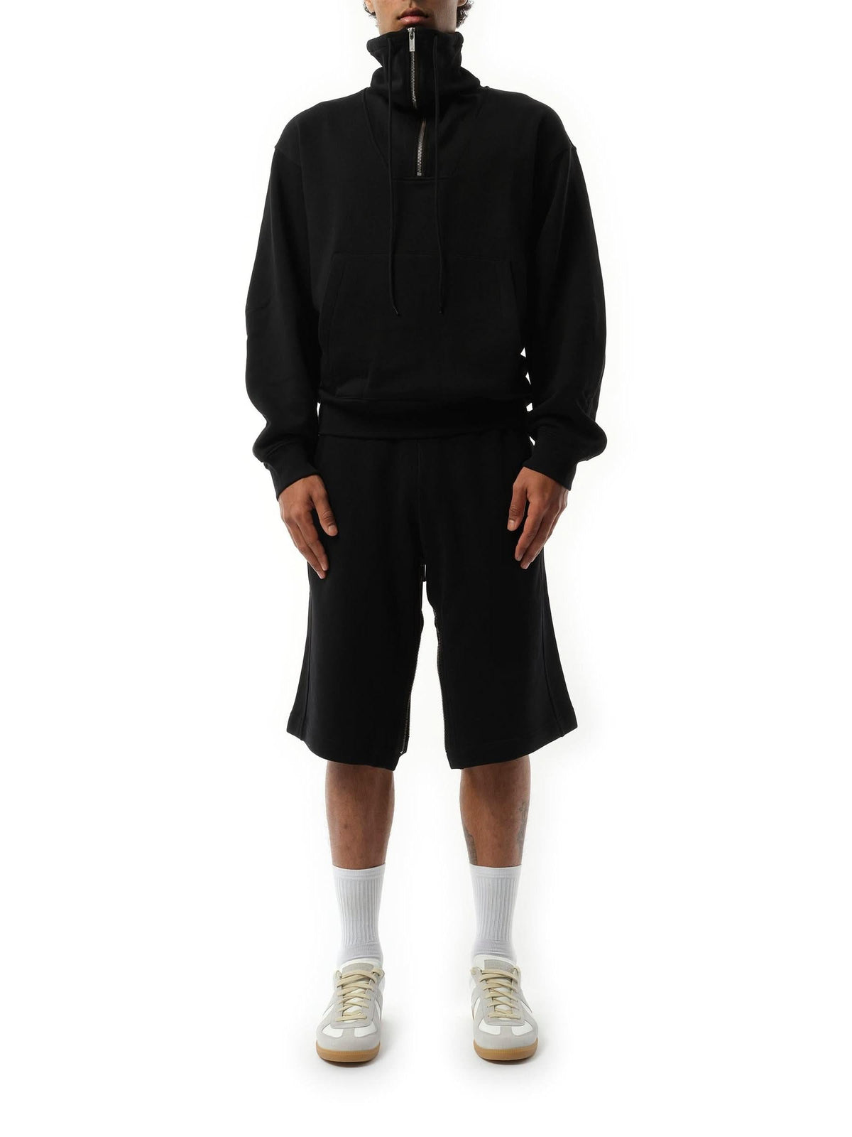 HELMUT LANG Funnel Neck Sweatshirt (Black)