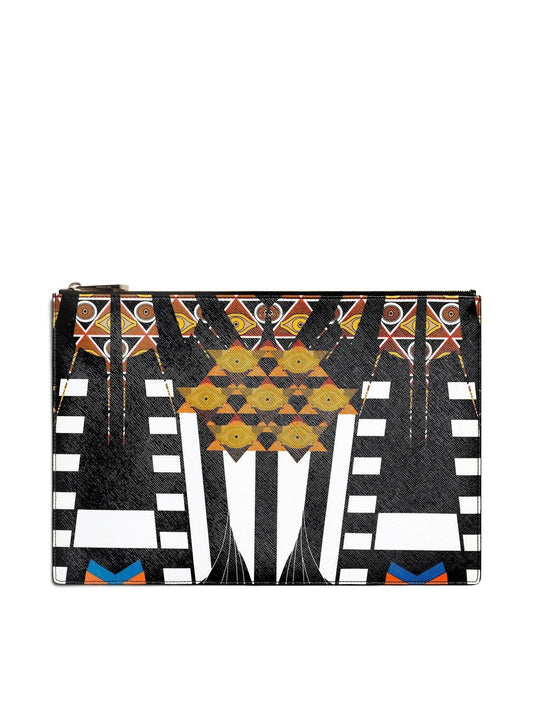 Image of Wallets & Money Clips. Productname: GIVENCHY Iconic Print Large Pouch in MULTICOLOR colour by brand - GIVENCHY