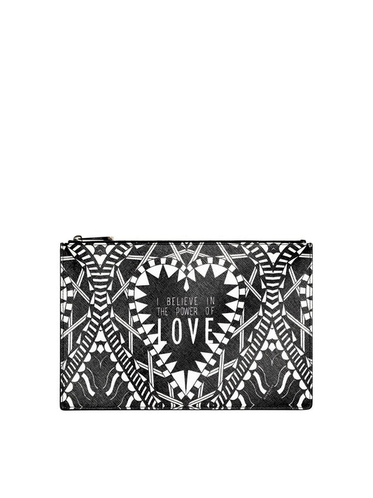 Image of Wallets & Money Clips. Productname: GIVENCHY Iconic Print Pouch in BLACK colour by brand - GIVENCHY