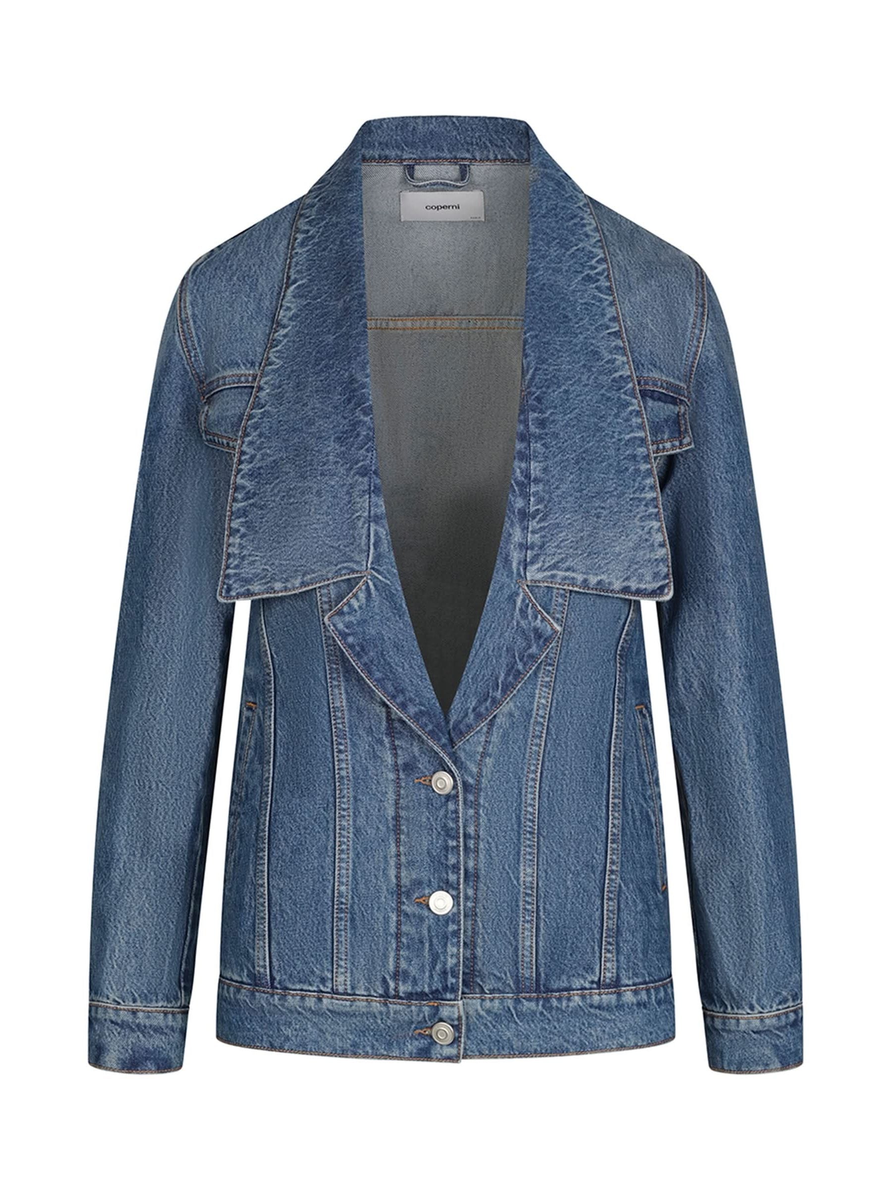 Image of Coats & Jackets. Product name - Coperni Denim Jacket in Blue colour by brand - COPERNI