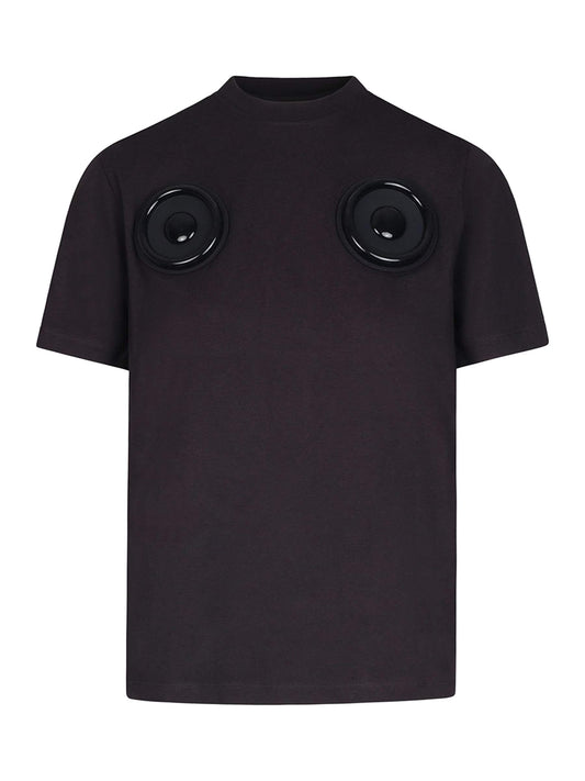 Image of a model wearing Tops. Productname: COPERNI Speakers Boxy T-Shirt in BLACK colour by brand - COPERNI