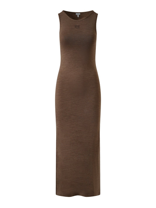 LOEWE Anagram Tank Dress AF (Chocolate Brown)