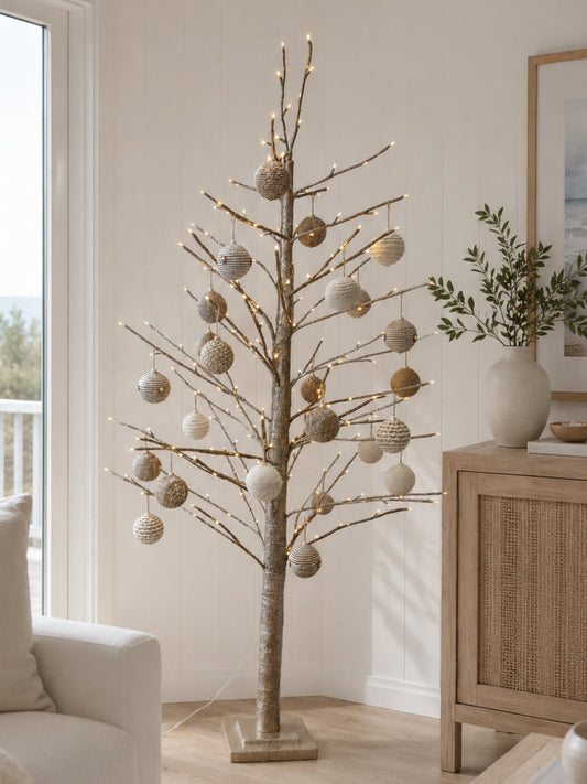Image of Accessories. Product name - 160cm Pre-Lit Decorative Christmas Tree Gold in Gold colour by brand - Threadz