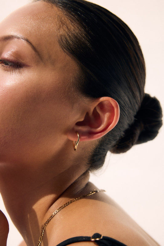 Image of Earrings. Productname: SNDYS YCL WAVE SLEEPER in GOLD colour by brand - SNDYS