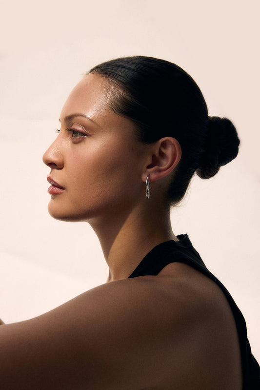 Image of Earrings. Productname: SNDYS YCL MUSE HOOP in SILVER colour by brand - SNDYS