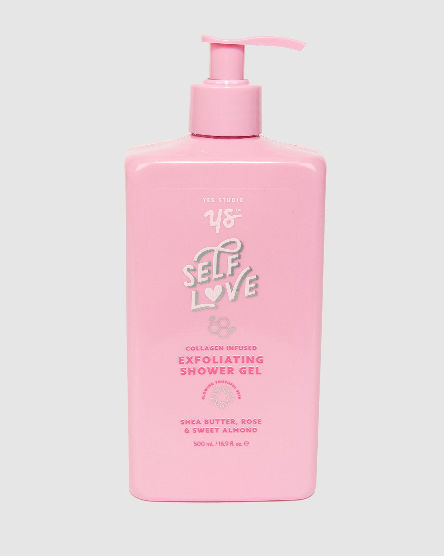 YES STUDIO Exfoliating Shower Gel Shea Butter, Rose & Sweet Almond (Print)
