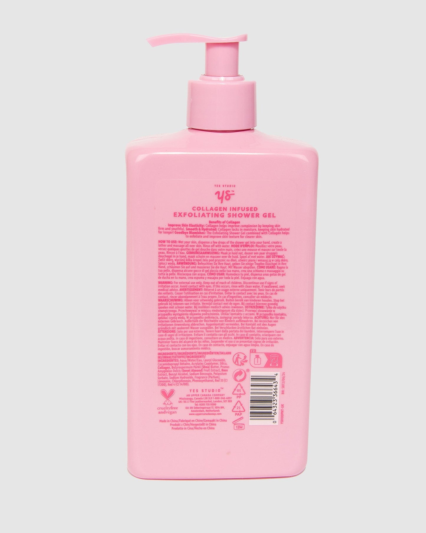 YES STUDIO Exfoliating Shower Gel Shea Butter, Rose & Sweet Almond (Print)