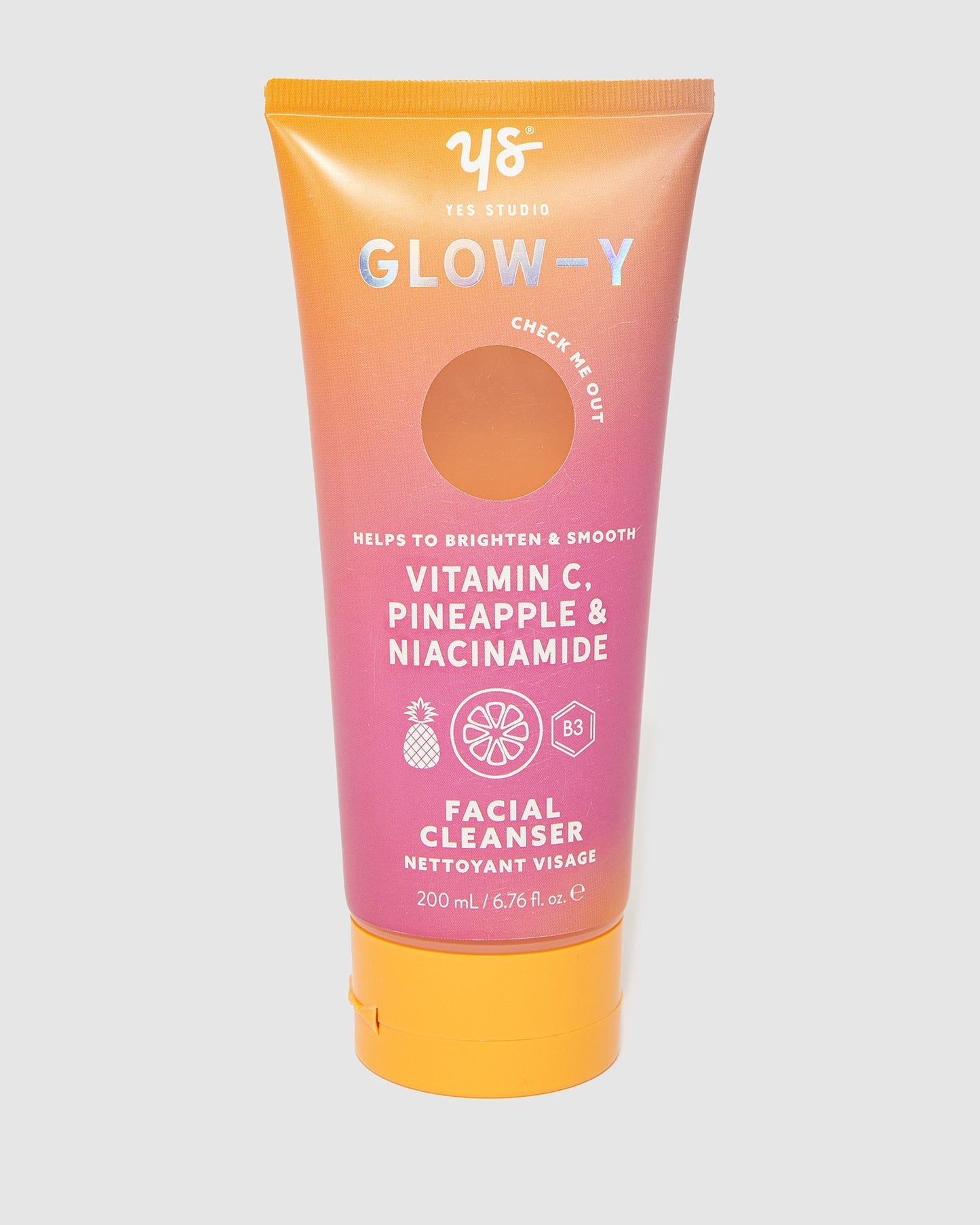 YES STUDIO Facial Cleanser 200ml Vitamin C, Pineapple & Niacinamide (Print)