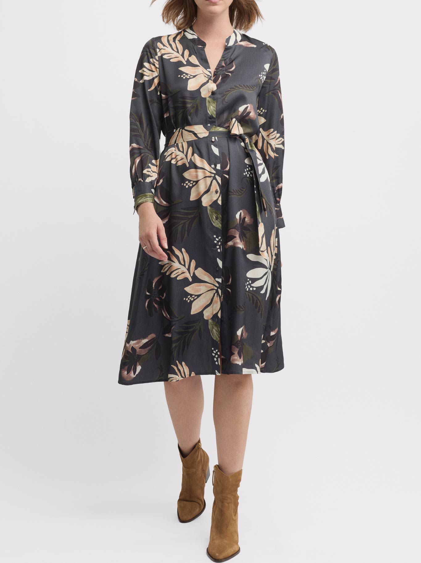 Yarra Trail Harvest Dress (Charcoal)