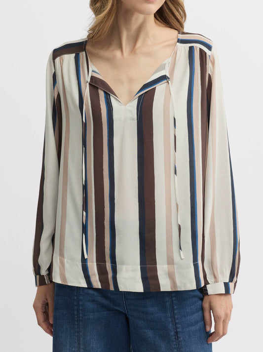 Image of Blouses. Productname: Yarra Trail Inprint Blouse in Truffle colour by brand - Yarra Trail