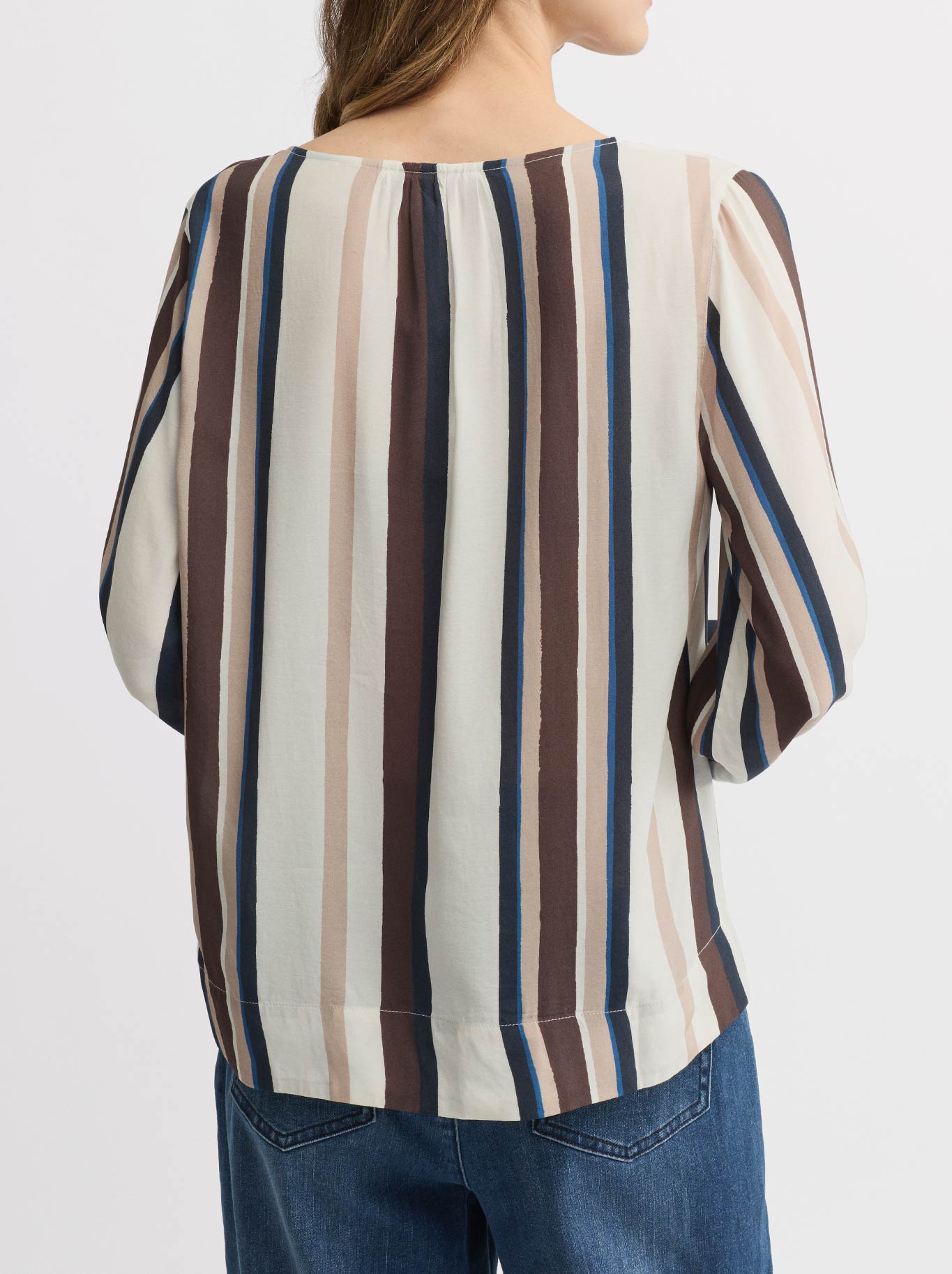 Yarra Trail Inprint Blouse (Truffle)