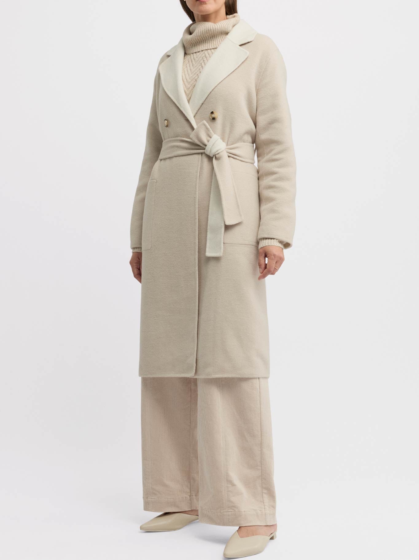 Yarra Trail Twain Coat (Ecru/Almond)