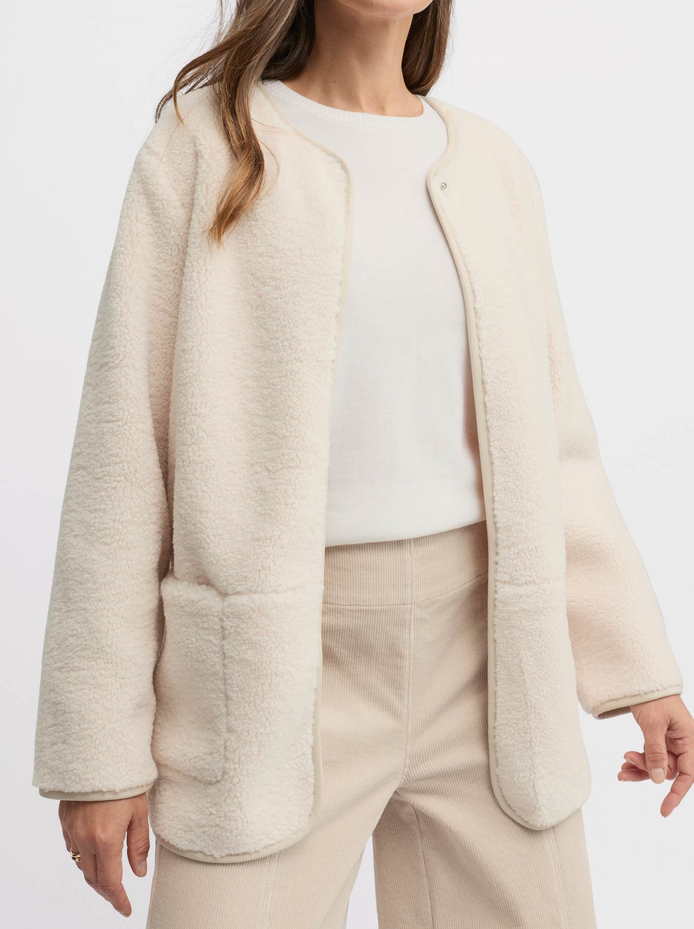 Yarra Trail Teddy Jacket (Ecru)