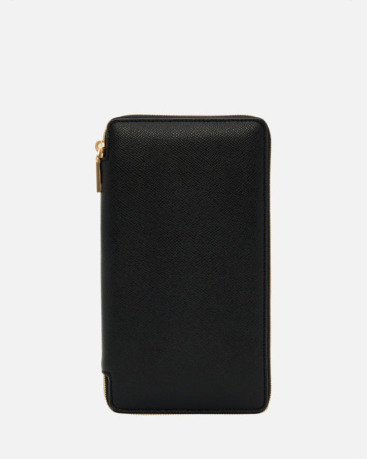 GROUP48 Essentials Zip Travel Wallet Recycled Saffiano (Black)