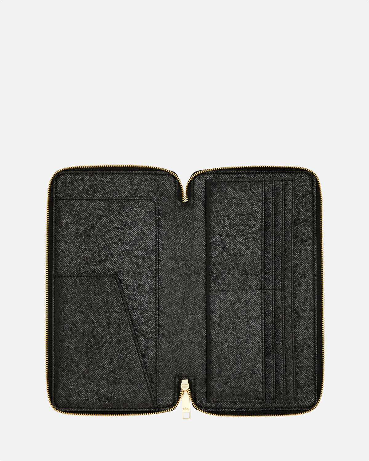 The Daily Edited Essentials Zip Travel Wallet Recycled Saffiano (Black)