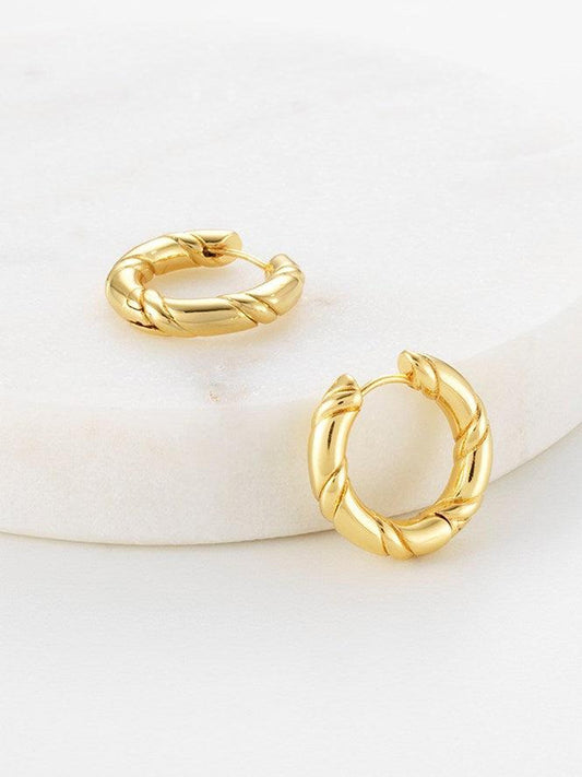 Image of Accessories. Productname: ZAFINO ALANNAH HOOP in Gold colour by brand - Zafino