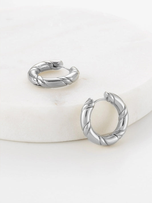 Image of Accessories. Productname: ZAFINO ALANNAH HOOP in Silver colour by brand - Zafino