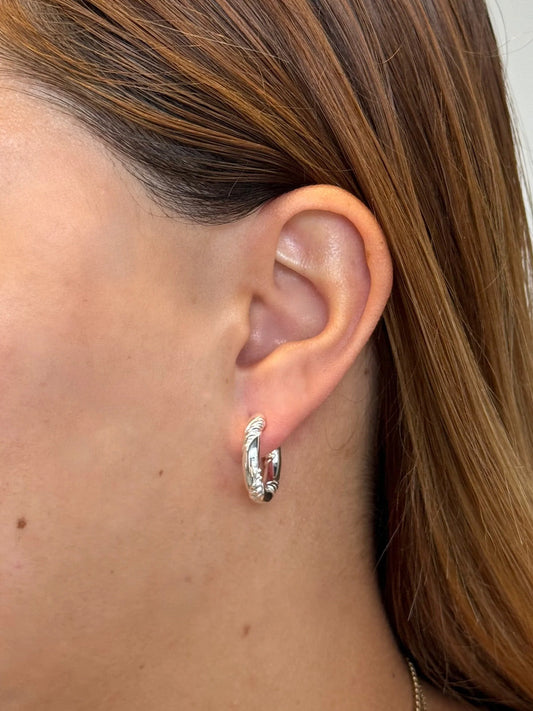 ZAFINO ALANNAH HOOP (Silver)