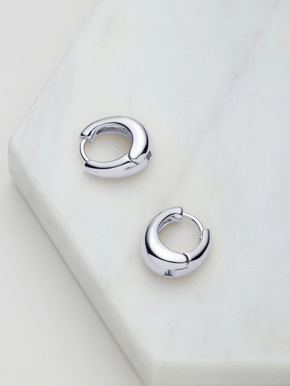 Image of Jewelry. Product name - Zafino Steph Hoop Medium in Silver colour by brand - Zafino
