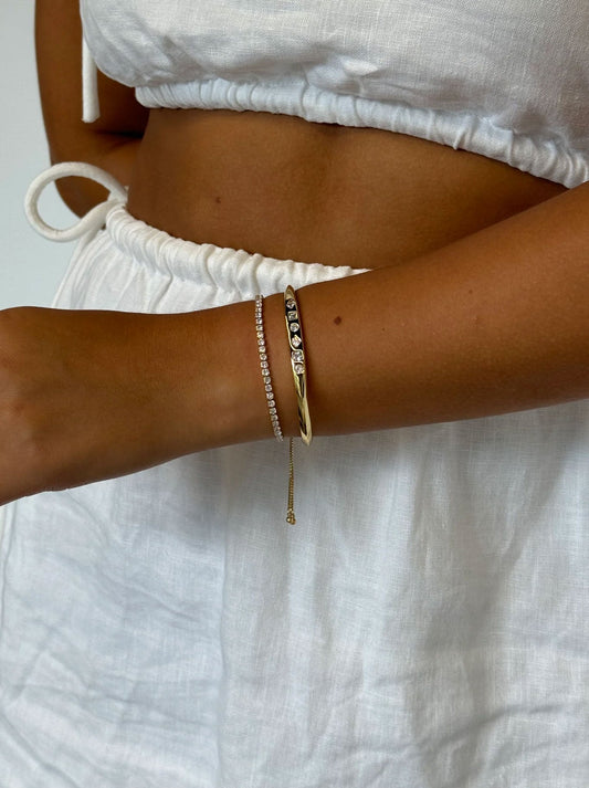 ZAFINO NIKKI TENNIS BRACELET (Gold)