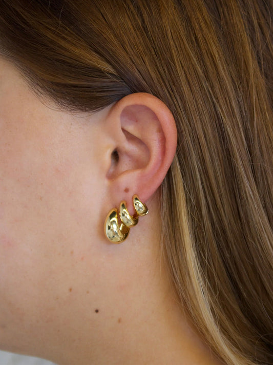 ZAFINO STEPH HOOP LARGE (Gold)