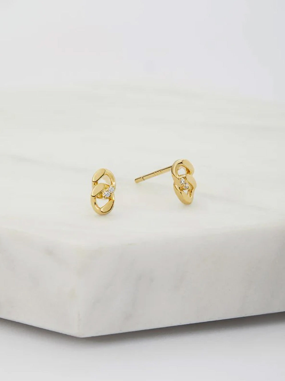 Image of Jewelry. Product name - Zafino Grace Stud in Gold colour by brand - Zafino