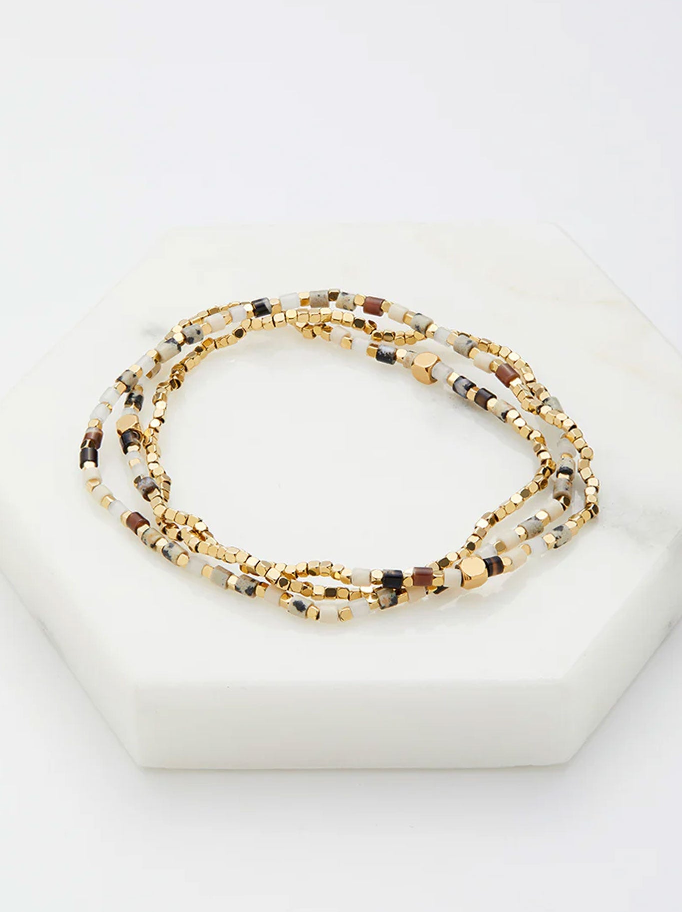 Image of Accessories. Product name - ZAFINO OPHELIA WRAP BRACELET in Black colour by brand - Zafino