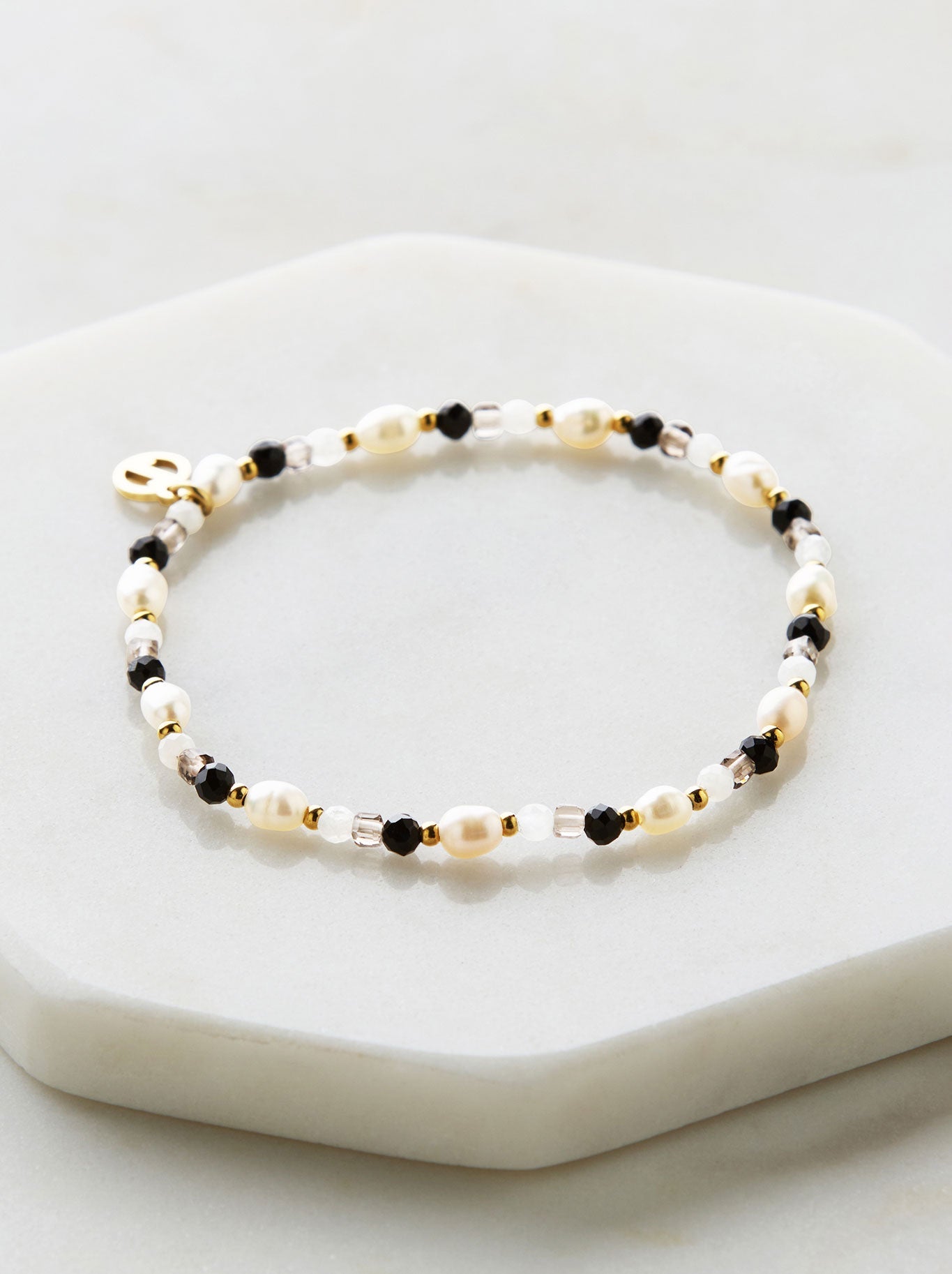 Image of Accessories. Product name - ZAFINO HARLOW BRACELET in Black colour by brand - Zafino