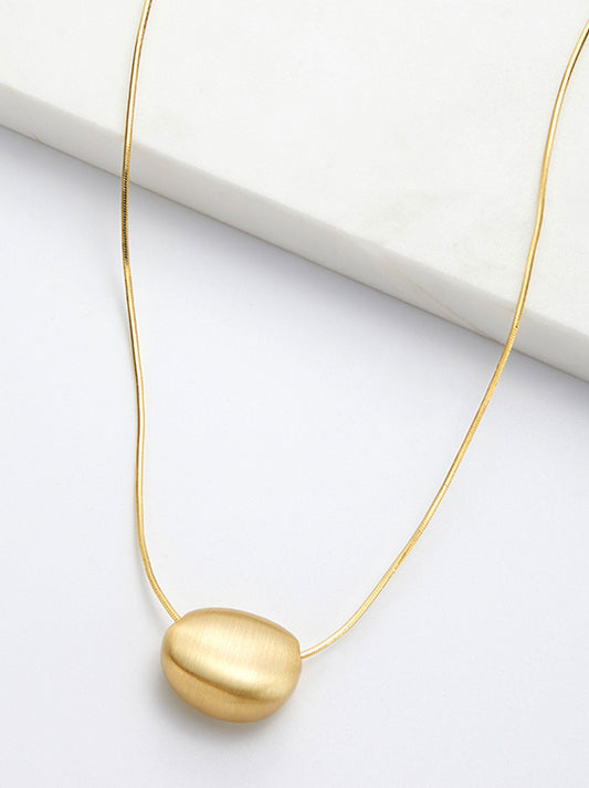 Image of Necklaces. Product name - ZAFINO STEPH BRUSHED NECKLACE in Gold colour by brand - Zafino