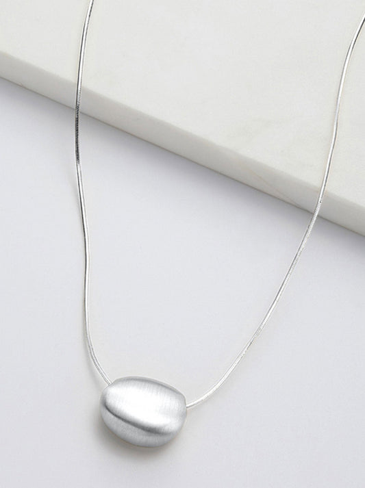 Image of Necklaces. Product name - ZAFINO STEPH BRUSHED NECKLACE in Silver colour by brand - Zafino