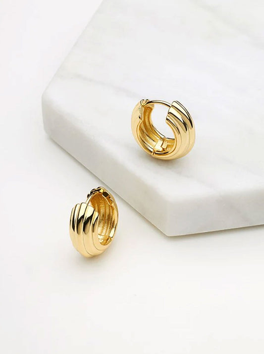 Image of Accessories. Productname: ZAFINO ELIZA HOOP in Gold colour by brand - Zafino