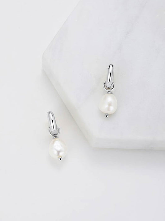 Image of Accessories. Product name - ZAFINO CHARLIE MINI HOOP in Silver colour by brand - Zafino