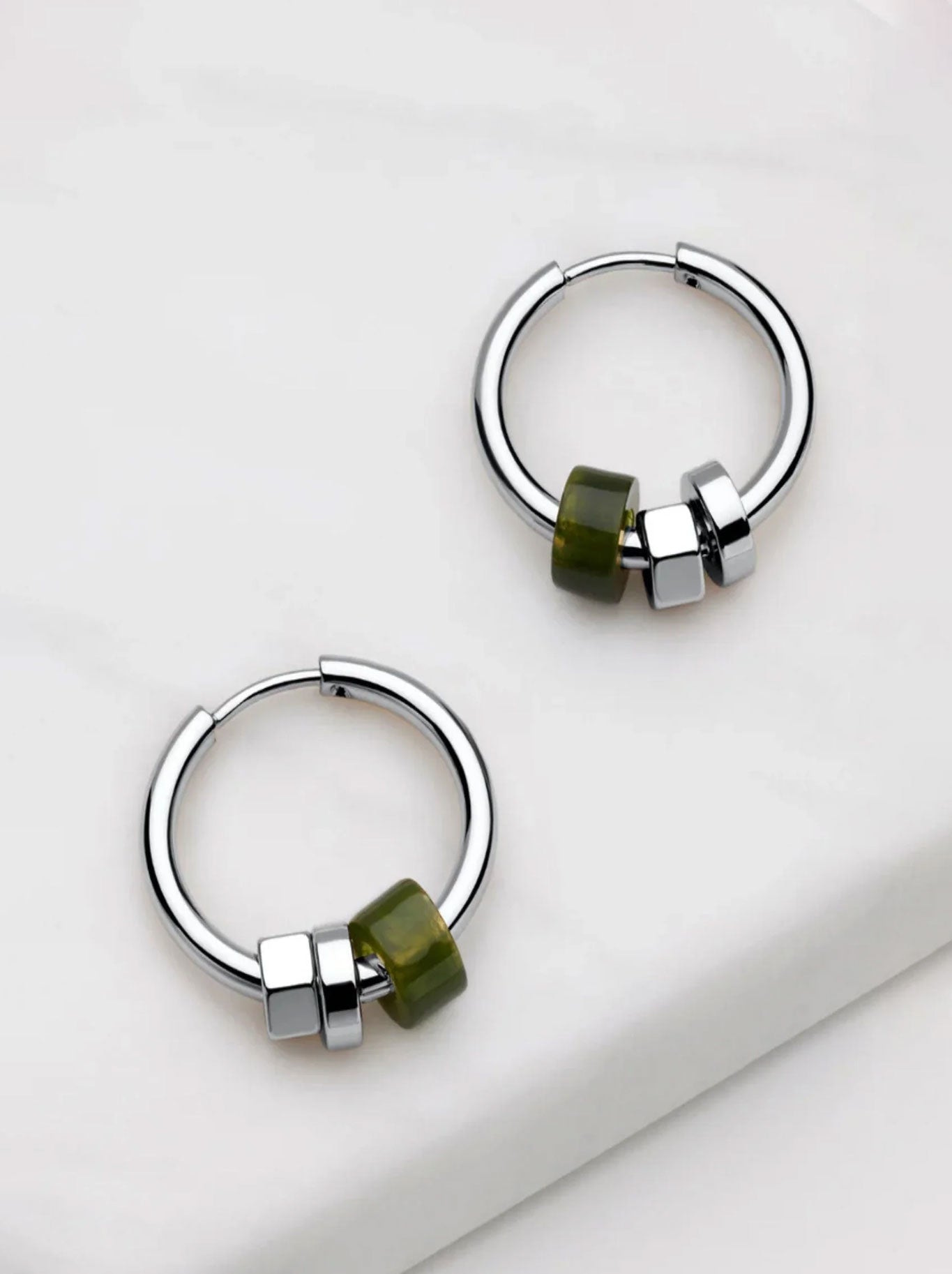 Image of Accessories. Productname: Zafino Amina Hoop Silver in Silver colour by brand - Zafino